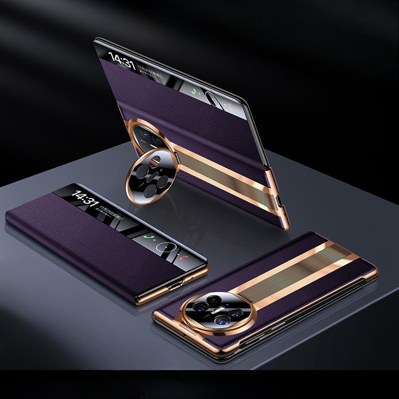 

Подходит для чехла для мобильного телефона Huawei MateX5, чтобы мгновенно превратиться в кронштейн Porsche X3 Collector s Version, все включено X5 Business Leather Huawei MateX3