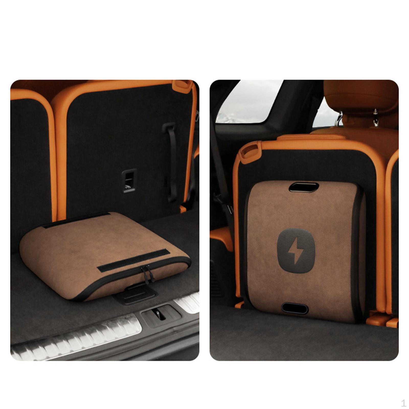 

Carrying Bag for Electric Vehicle Charging Cables Made of PVC, Universally Fitting with Zipper, Brown Large