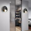 Modern Minimalist Led Wall Light Bedside Lamp Nordic Retro Wood Grain Restaurant Corridor Round Indoor Lighting Decorative Lamps