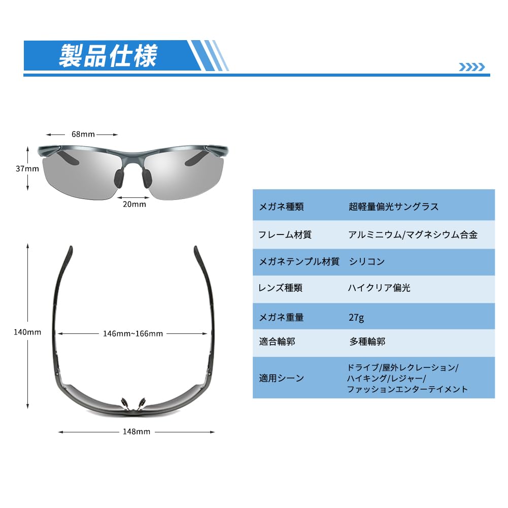 Polarized Sports Metal Frame with Polarized UV400 UV for [Glazata] Sunglasses, Ultra-lightweight Lenses, Protection, Driving/Baseball/Cycling/Night