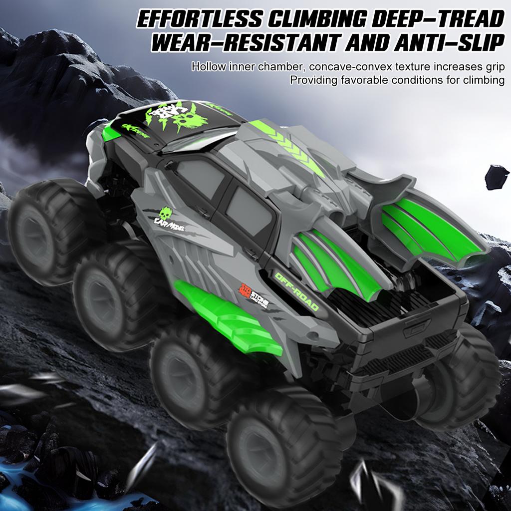 Remote Control Car, 2.4G 8WD Amphibious Waterproof Off Road Vehicle for Kids, 360 degrees  Rotating Pool Lake Outdoor