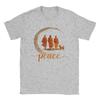 Mens TShirt Peace Walking Monks Minimalist Zen Vintage 100 Cotton Tees Short Sleeve  T Shirt O Neck Clothes Graphic