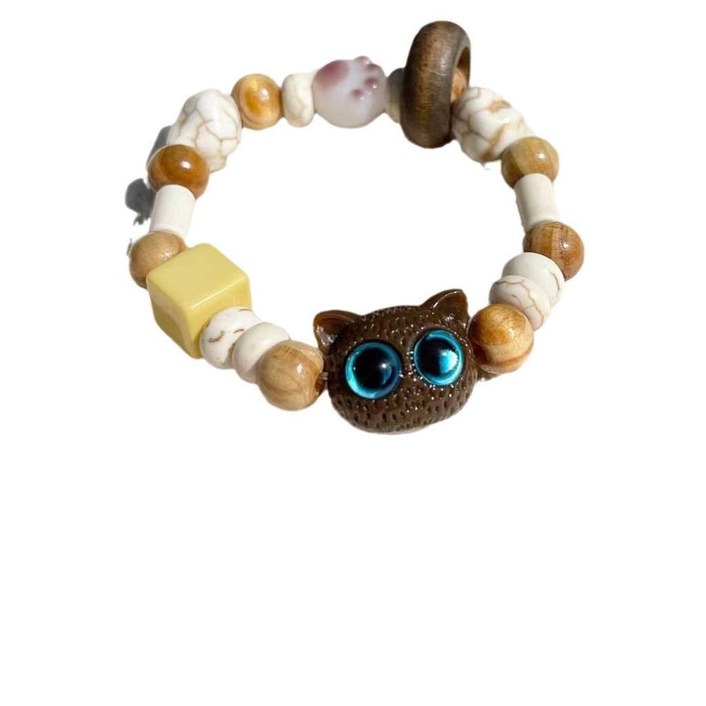 New Chinese Ceramic Beaded Bracelet Femininity Sweet And Cute Girl Bracelet Niche Versatile National Style Jewelry