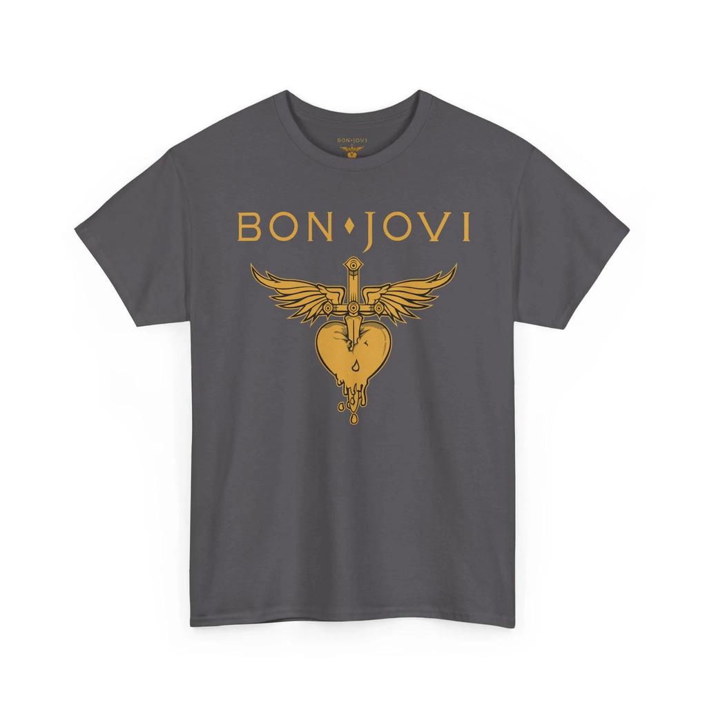 Bon Jovi Tour 2026 Forever Poster Druck T-Shirt Herren Damen Oversize Baumwolle Sommer Neues T-Shirt Herren Damen Harajuku Mode Lässige Oberteile