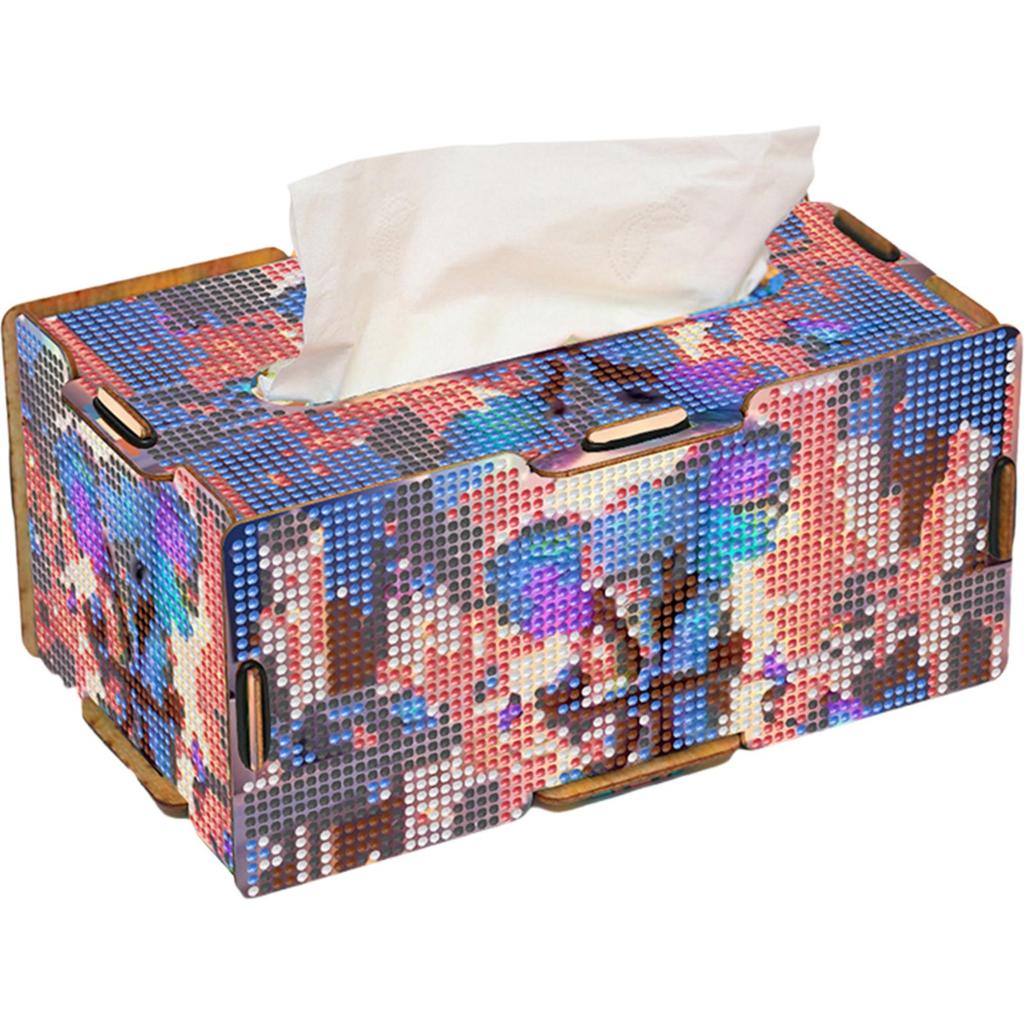 Diamond Painting Tissue Box Kits Diamond Art Tissue Box DIY Diamond Desk Decorative Tissue Box for Living Room Bedroom Bathroom