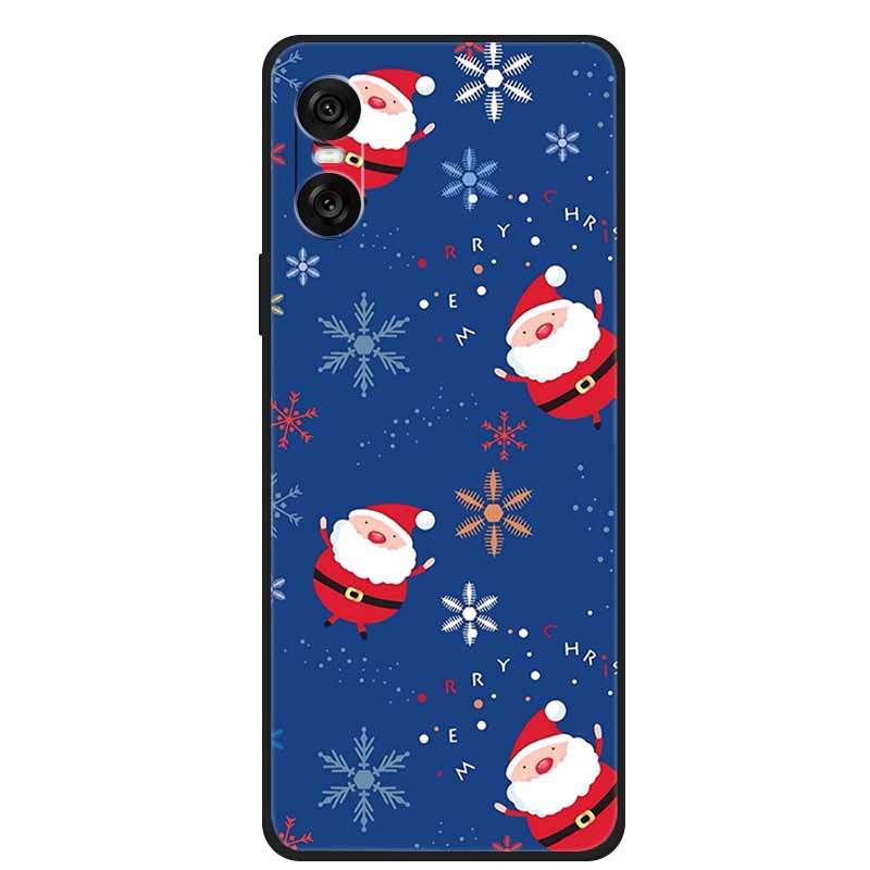 Christmas Phone Cases For Sony Xperia 10 VI 5G Case Soft TPU Silicone Santa Santa Claus Cover For Xperia 10VI Cover Bumper Funda