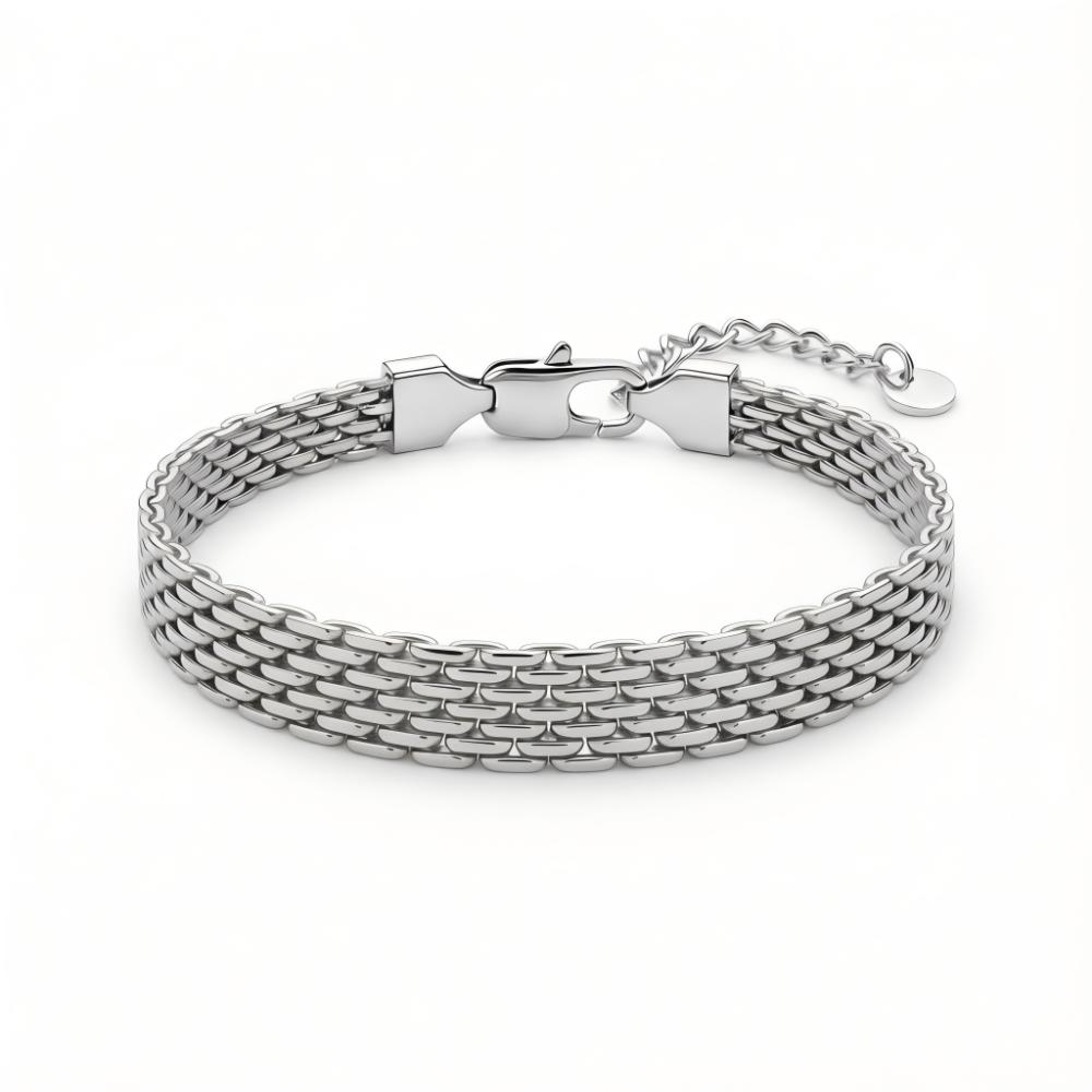 Mariasz Minimalist 3/6/8mm Gold Plated Stainless Steel Mesh Bracelet for Women Waterproof Chain Stacking French Vintage Jewelry