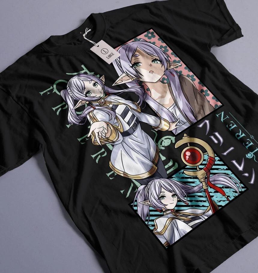 Anime Frieren – Jenseits des Endes der Reise Fern Stark Schwarzes T-Shirt Größe S 4XL V1