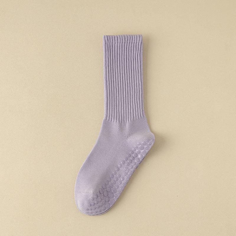 

Профессиональные носки для йоги для женщин, весенне-осенние до середины икры, силиконовые, с удобной массажной подошвой, противоскользящие, женские носки для йоги, спорта и фитнеса 1 pair