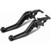 Brake Levers Motorcycle, 1 Pair Motorcycle Clutch Brake Handle Levers Universal Brake Lever Handle Double Disc for GY6 Xmaximum 400(Black)