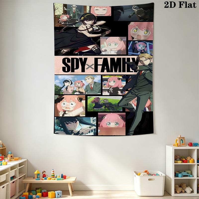 Spy X Family Movie Tapestry Fashion Print Background Cloth Work Of Art Home Decor Christmas Gift