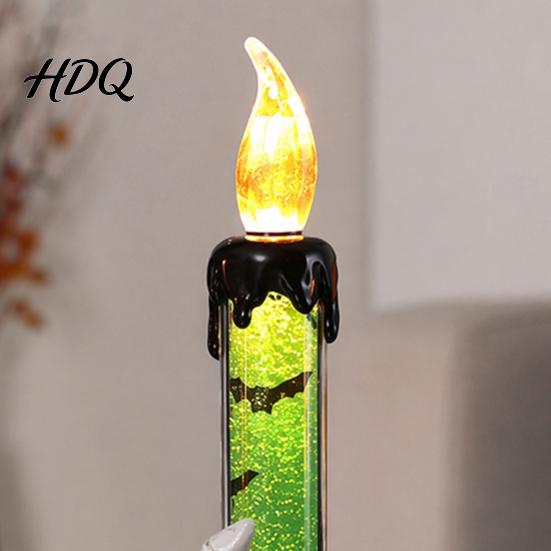 Dynamic Visual Halloween Props LED Ghost Candle Light, Spooky Hand Lamp Skull Ornaments Tabletop Decor, Horror Light for Party Haunted House