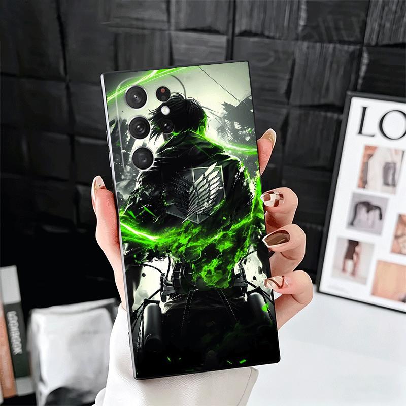 

A-Attack On T-Titan Levi Soft Phone Case for Samsung Galaxy S26 S25 Edge S24 Ultra S23 Plus S22 S21 FE S20 Black Cover Back Shel Samsung S24
