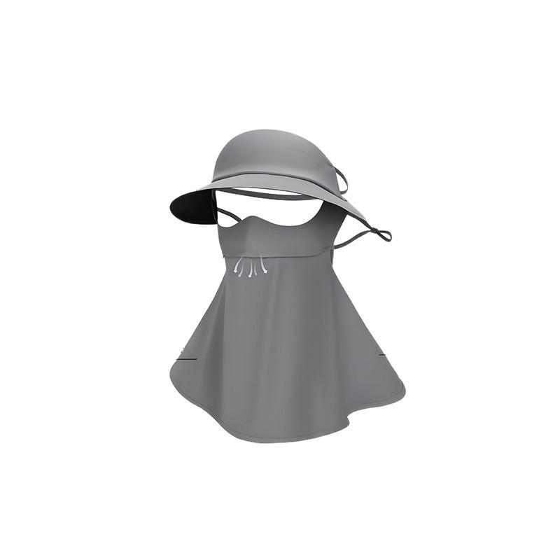 Women's Full Face Sun Protection Mask with Integrated Summer Hat, Neck Coverage, and UV Protection for Cycling