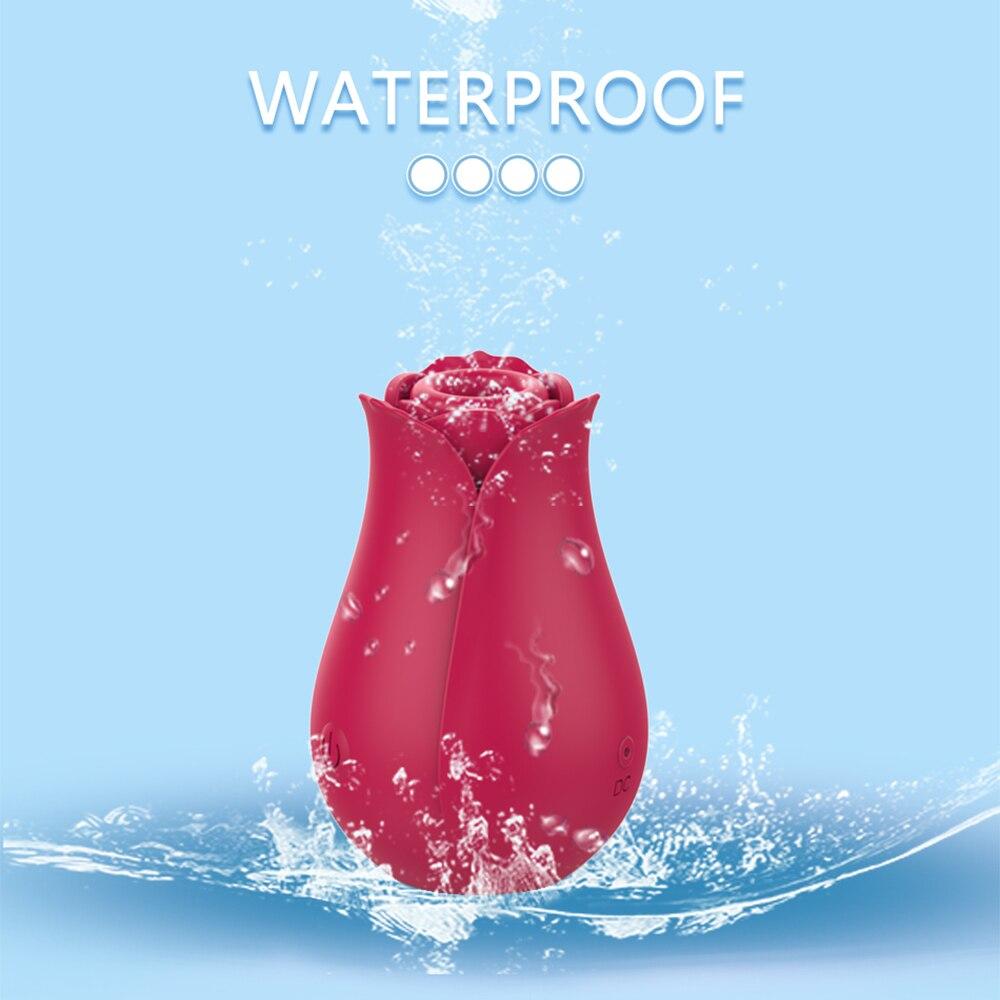 10 Geschwindigkeit Rose Saugen Vibrator Sexspielzeug Weibliche Oral Klitoris Klitoris Brustwarzen Lecken Brustwarzen Erwachsene 18+ Vibrator Weiblich