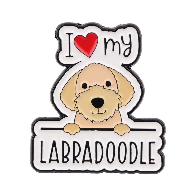 English Love Pet Dog Dog Animal Series Brooch Badge Clothing Backpack Ornament Love Brooch