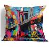 Colorful Graffiti Pattern Decorative Pillow Covers Pattern Cushion Cover Suitable For Sofa Bedroom Car Pillow Cover