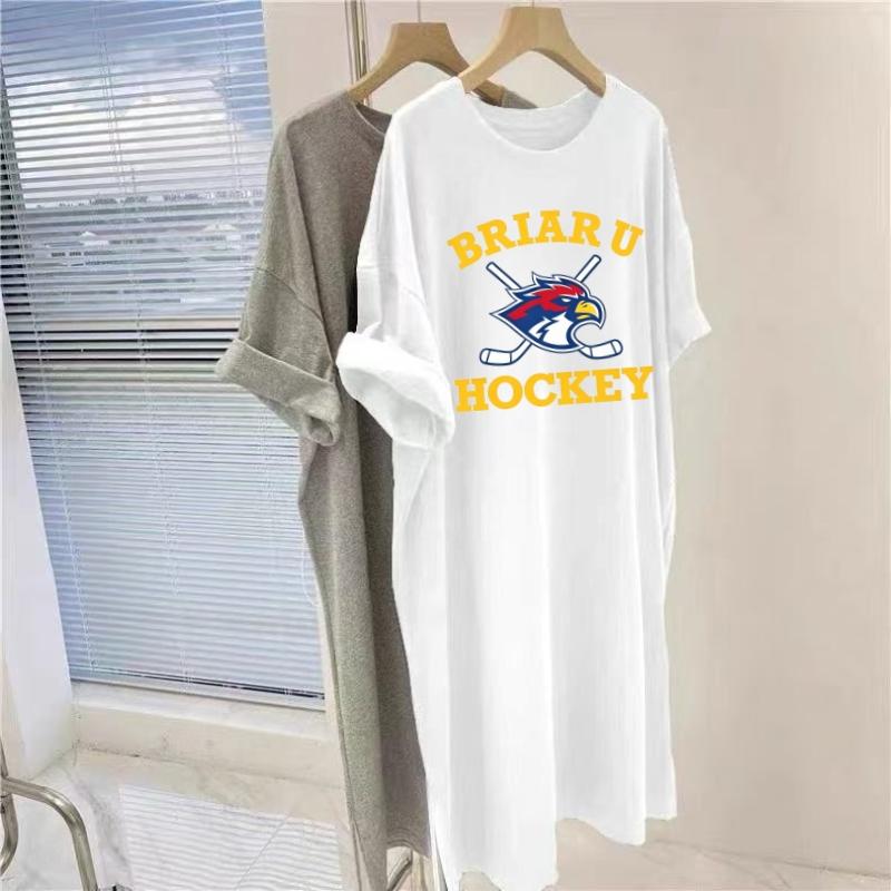 Abito Maglietta Tondo Collo Larga Taglia Larga Fuori dal Campus - Abito Lungo - Camicia da Notte da Donna Stile Rilassato Sopra il Ginocchio