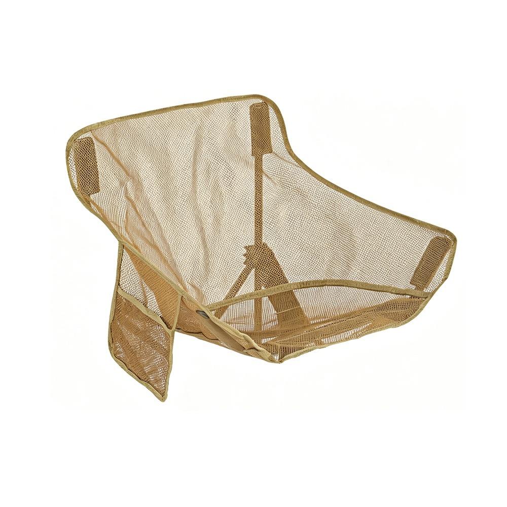Hollow Mesh Moon Chair Replacement Fabric Thickened Chair Surface  for Outdoor Fishing Backyard коричневый