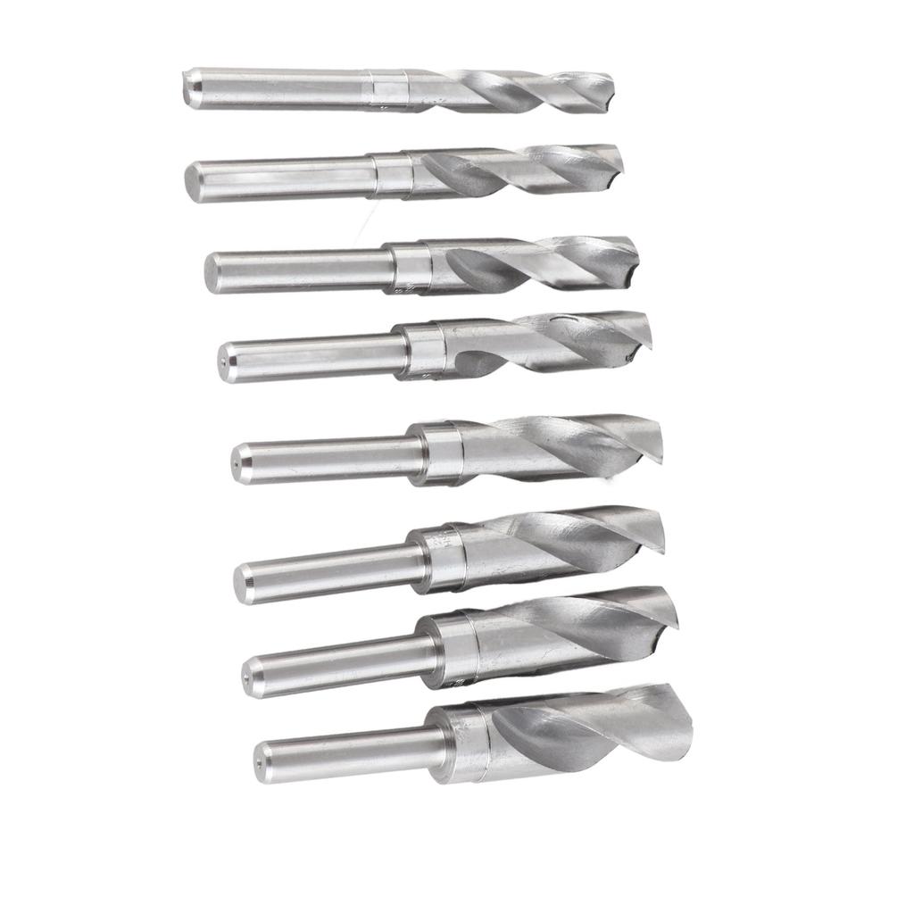 8Pcs White High Carbon Steel Twist Drill Bit Set Large Heat Treated Industrial