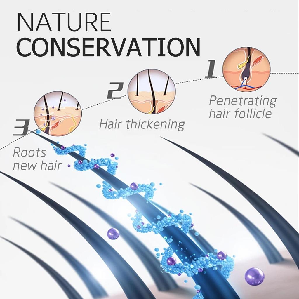 1 Set East Moon Hair Growth Essence with Roller ,Anti Hair Loss Essence Product, Rapid Treatment, Prevent Hair Thinning, Drying,Thick Hair Growth