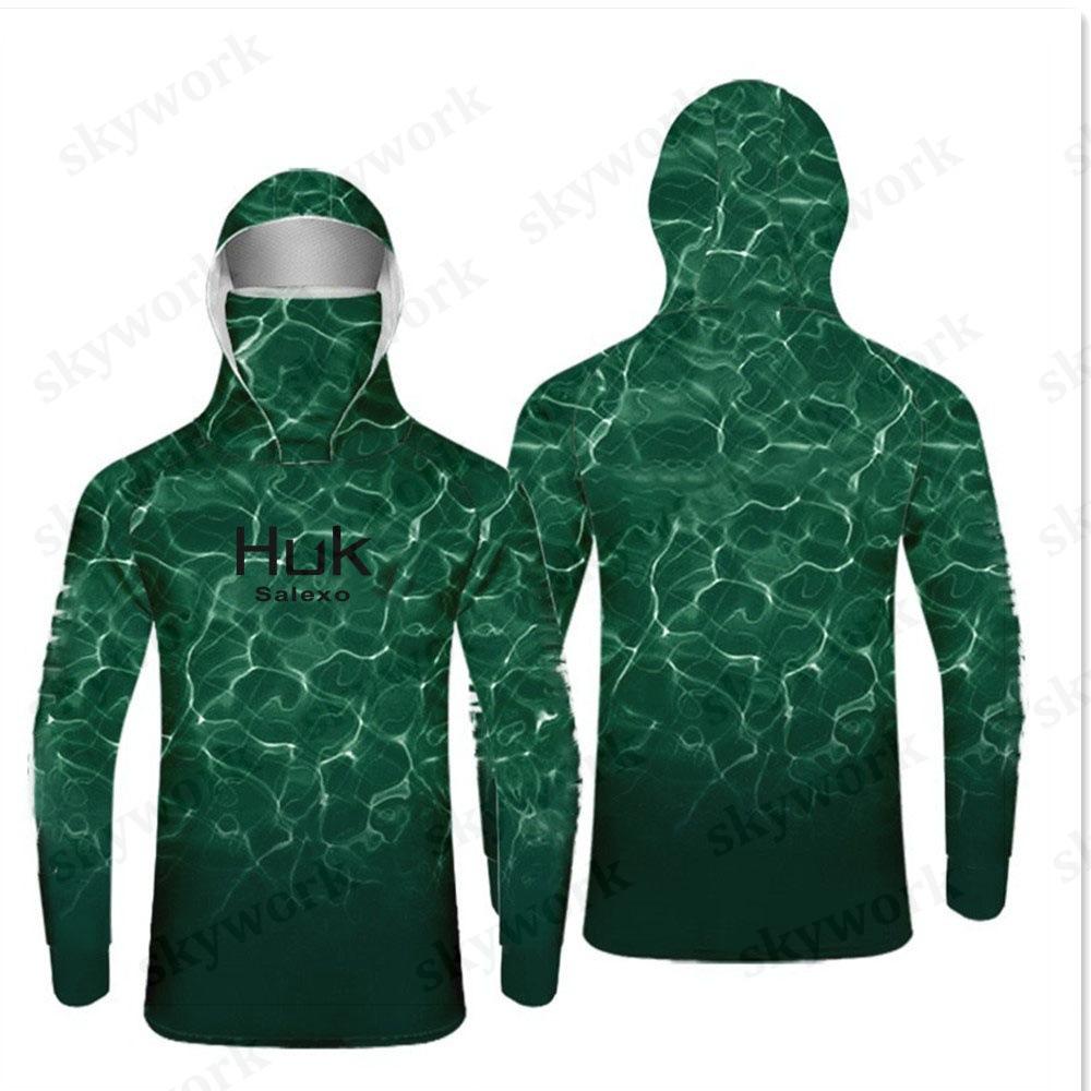 HUK hooded face towel fishing sunscreen suit men's quick-drying breathable fishing suit summer equipment clothing fishing suit