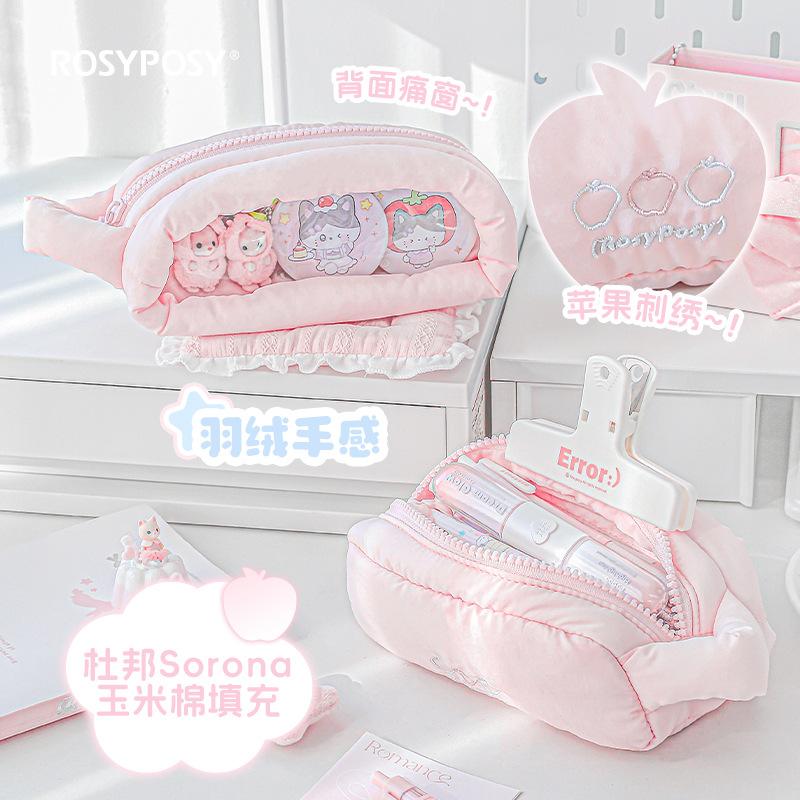 Marshmallow Pain Pencil Bag, Niche Non-collision, Large-capacity Girl Storage Stationery Bag