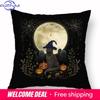 Home Decor Halloween-Themed Moon And Witch Pillowcases Pattern Cushion Cover Suitable For Sofa Bedroom Car Pillow Cover
