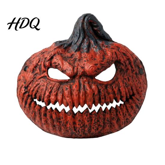 No Sweat Halloween Face Mask Pumpkin Mask, Scary Jack O Lantern for Party, Lightweight Horror Cosplay Adults, Adjustable Strap Trick or Treat