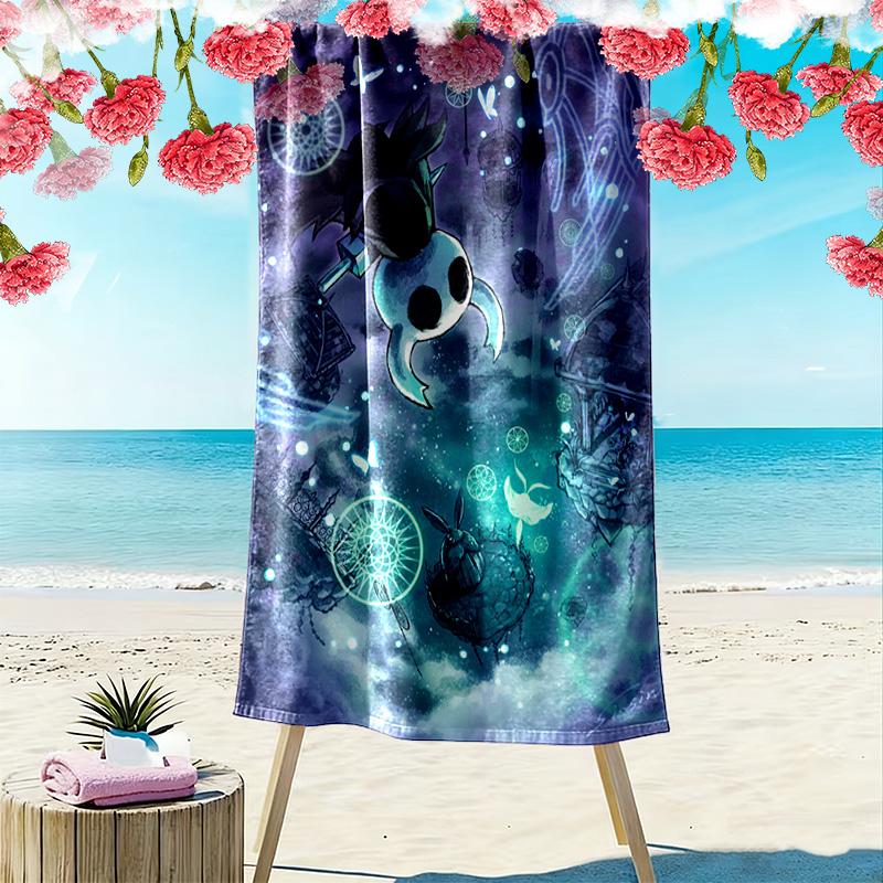 Cartoon print 2D Flat Print Beach Towel, Large Soft Quick Dry Towel for Beach Camping SwimmingXSTJ0915396