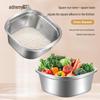 Adneny 201 Stainless Steel Square Multi-purpose Basin Set