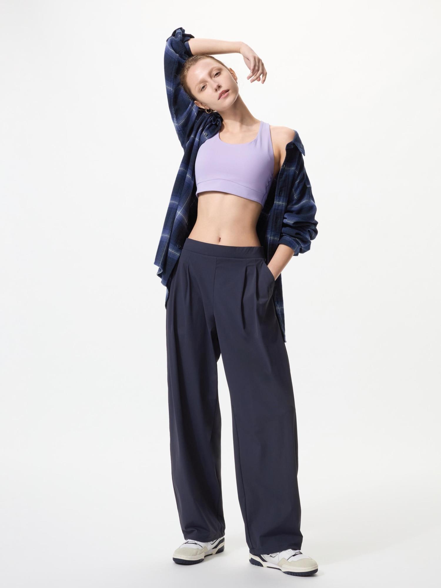 

Uniqlo Japan Ultra Stretch Active Широкие брюки Длинные 69 NAVY/S