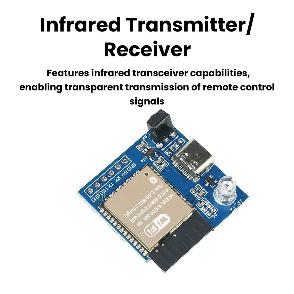 ESP32 ESP8266 IR Transmitter Receiver NEC Protocol WIFI Transparent Transmission ESP Development Board Type C ESP32E-N4 ESP-12F