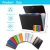 A4 PP File Folder with Tabs & Accordion 13 Pockets Buckle Closure Customizable Document Organizer for School & Office