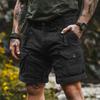 Men's Cargo Shorts with Multiple Pockets, Casual Utility Shorts In Black, Brown, Light Blue