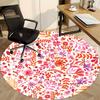 1 Stück Stuhlteppich mit Blumenmuster für das Büro, rutschfest, maschinenwaschbarer Teppich für Büro, Zimmer - Polyester, maschinell hergestellt yy251029132