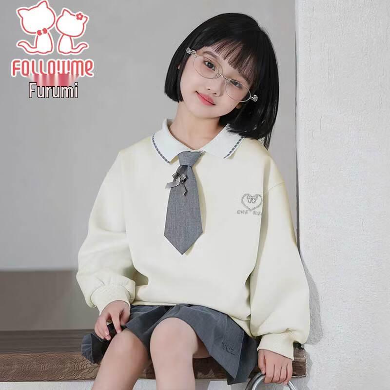 Fuluomi Girls  College Style Long Sleeve Sweatshirt 150
