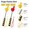 2pcs Soft Grip Handle Extendable Finger Pointer Telescopic Teacher Hand Pointer  Classroom