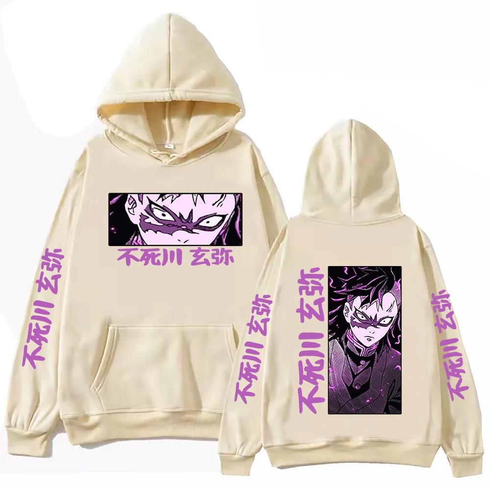 Anime Demon Slayer Shinazugawa Genya Hoodie Harajuku Pullover Tops Man Woman Sweatshirt Fans Gift