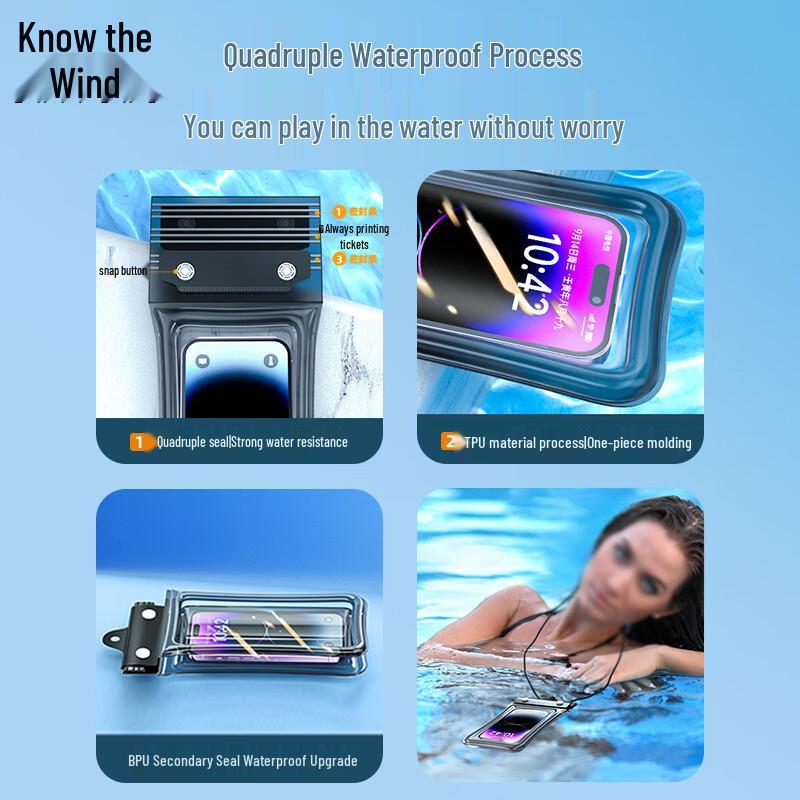Zhifeng Tri-fold Airbag Floating Waterproof Phone Pouch