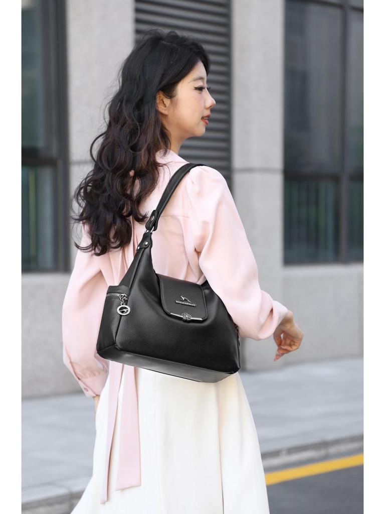 Kangaroo Large Capacity Luxury Crossbody Bag – 2025 Versatile Fashion Commuter Shoulder Bag