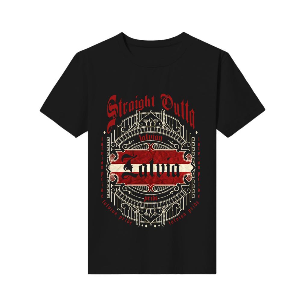 

printed Tshirt fashion latvia Tees Top mens Loose customization XS чорний