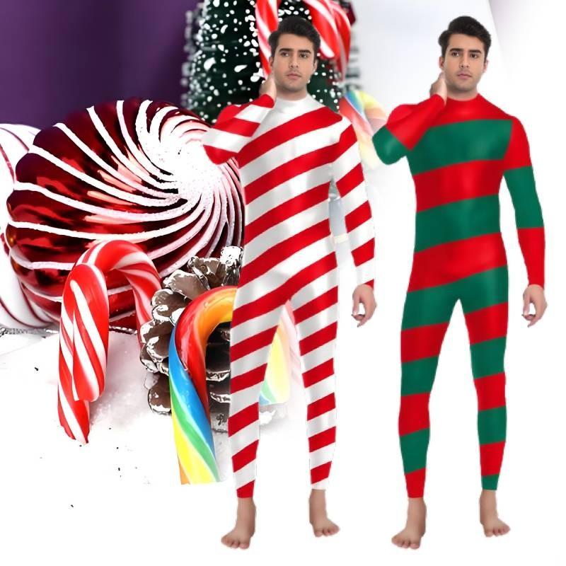 Jumpsuit Xmas Adult Catsuit Fancy Dress Up Christmas Costume Bodysuit Cosplay