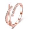 2022 Korean Fashion Women's Diamond Flash Open Ring - Stylish Hollow Design