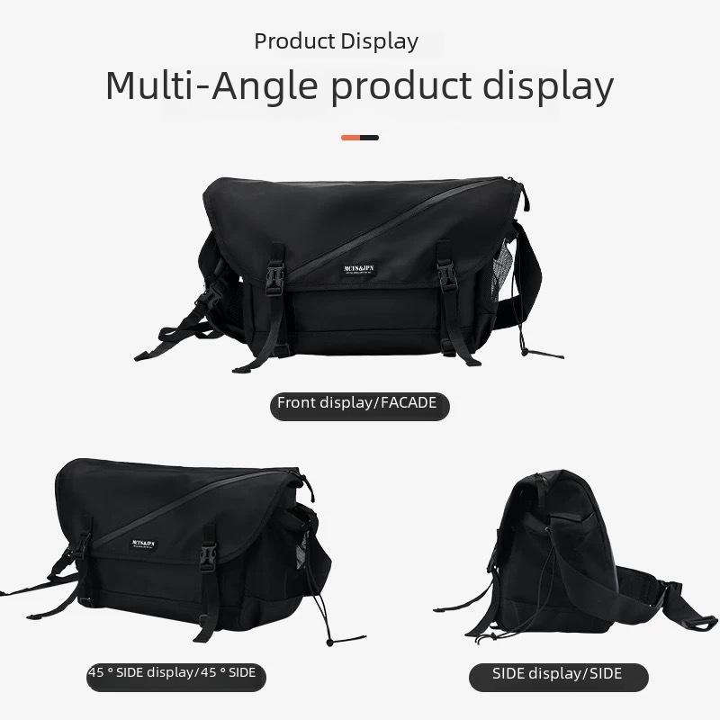 Men's Japanese Style Youth Messenger Bag - Large Capacity, Trendy Streetwear Casual Shoulder Bag