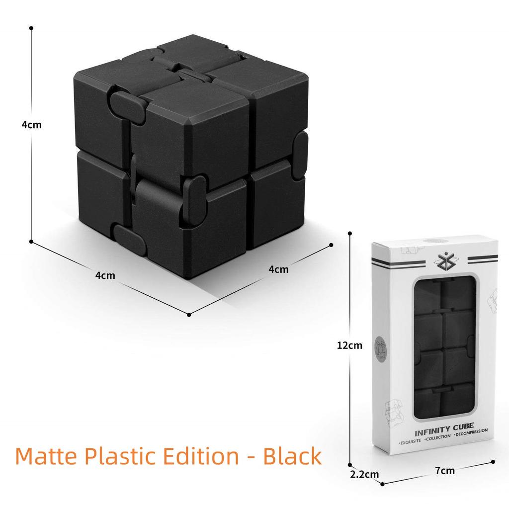 Alloy&Plastic Infinity Cube Fidget Toy Ultra-Durable Sensory Stress Reliever for Adults & Kids Anxiety Relief Gift