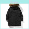 Premium Quality Men's Winter Fur Hooded Long Flight Jacket Fleece Coat For Ultimate Warmth