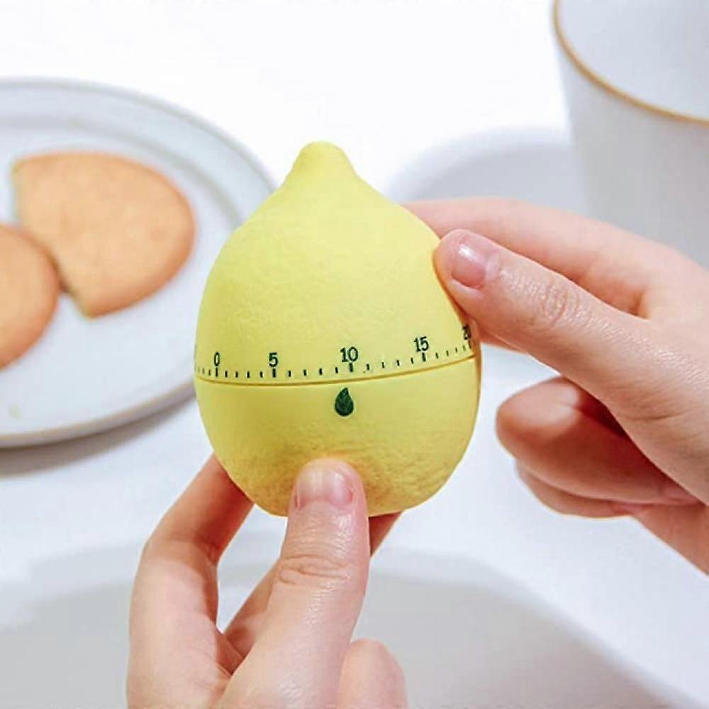 Timer da Cucina Carino Frutta Biscotto Timer da Cucina | Timer Manuale Novità per Cottura | Timer Meccanico Forma Divertente per Allarme Cucina Decorazione Desktop Casa (Limone