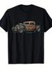 Men'S Vintage Rat Rod Rust Bucket Graphic T-Shirt - Retro Hot Rod Car Design, So