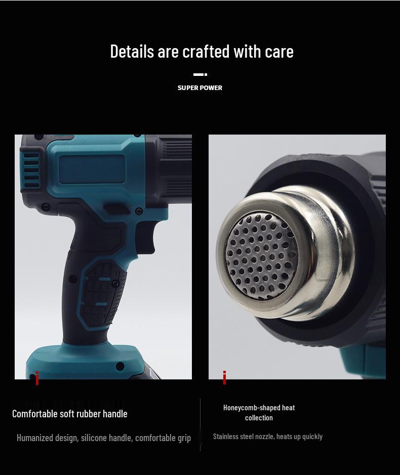 High-Power Wireless Portable Lithium Battery Hot Air Gun